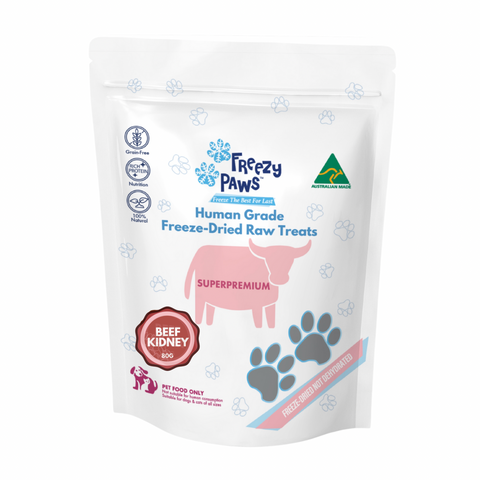 Freezy Paws Superpremium Human Grade Freeze-Dried Beef Kidney Raw Treats 80g