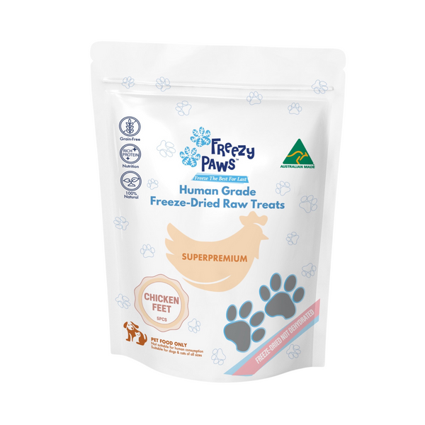 FP Human Grade Freeze-Dried Raw Chicken Feet Treats 5pcs