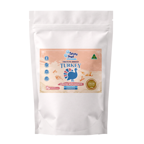 Freezy Paws Freeze-Dried Raw Turkey Coated w/ Bonito Treats 120g
