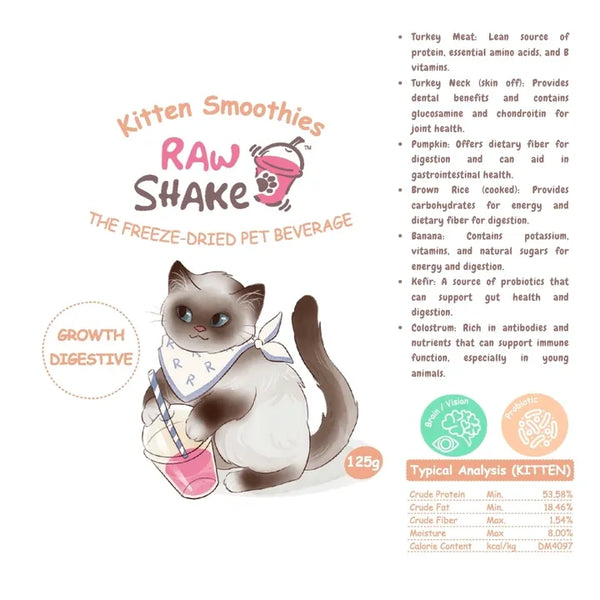 RawShake Kitten Smoothies - Growth & Digestive Care