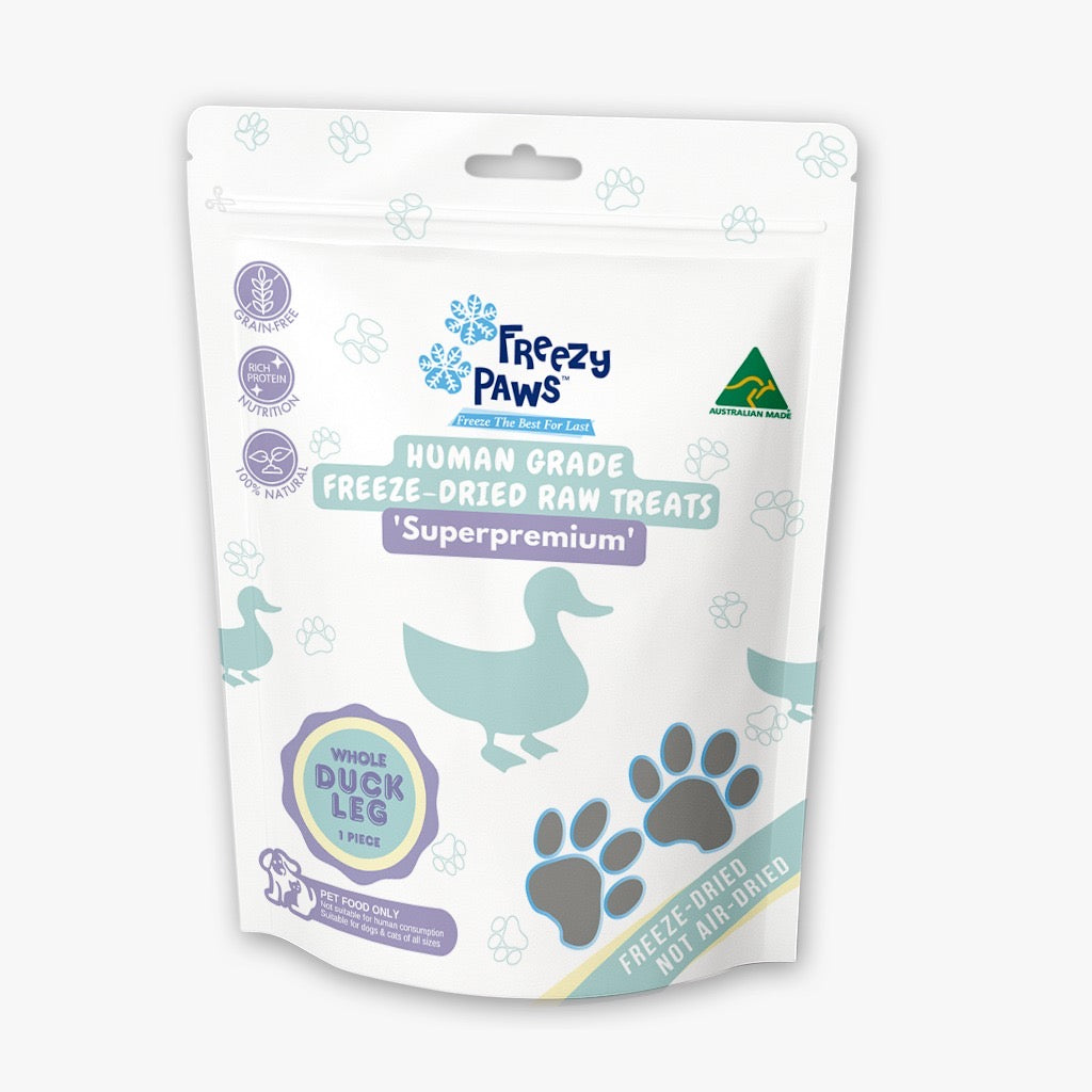 FP Freeze-dried Raw Duck Leg (whole) Treats for dogs and cats