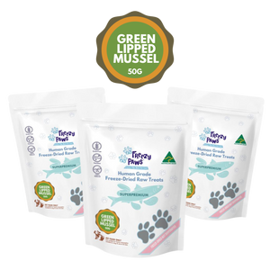 FP Human Grade Freeze-Dried Raw Green Lipped Mussels Treats Bulk Buy 150g (50g x 3)