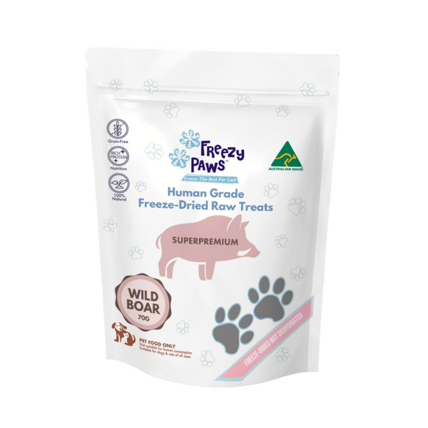 FP Human Grade Freeze-Dried Raw Wild Boar Meat Treats 70g