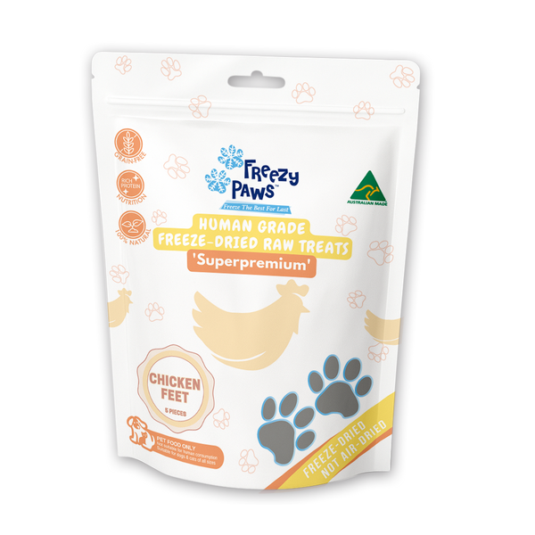 FP Human Grade Freeze-Dried Raw Chicken Feet Treats 5pcs