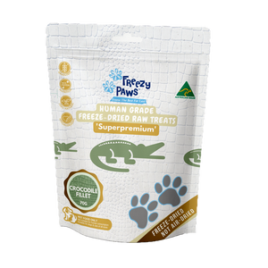 Freezy Paws Human Grade Freeze-Dried Raw Crocodile Fillet Treats 70g For Dogs & Cats
