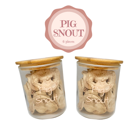 Dual Deal - FP Human Grade Freeze-Dried Raw Pig Snout Treats (Thick) 12 pieces (Bulk Buy 6 pcs x 2 bags)