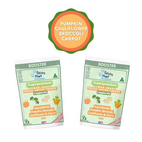 FP Human Grade Freeze-Dried Pure Veggies Mix Meal Toppers (30g x 2) (Duel Combo)