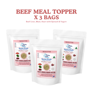 FP Human Grade Freeze-Dried Beef Meal Toppers (80g) x 3 Bags (Bulk Buy 240g)