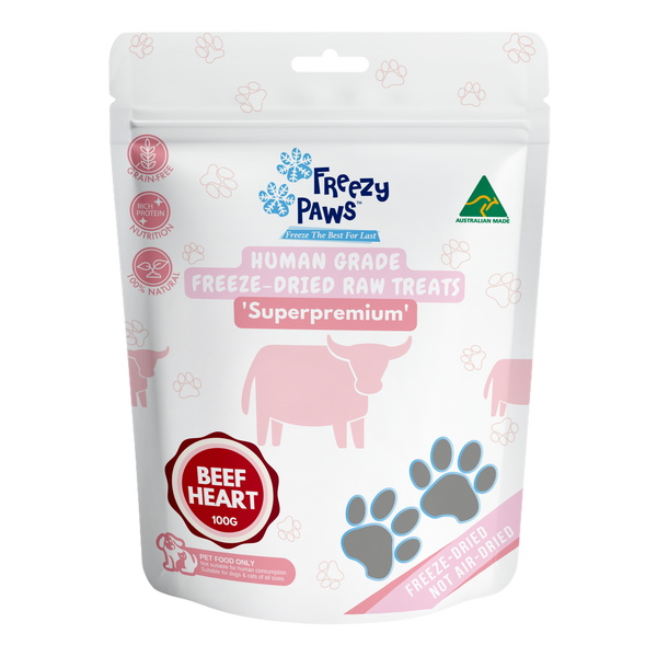 Freeze-Dried Raw Beef Heart Treats (100g)