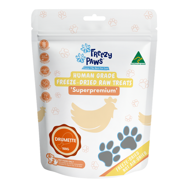 Freeze-Dried Raw Chicken Drumette Treats (100g)
