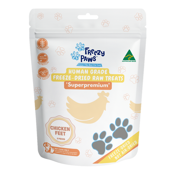 Freeze-Dried Raw Chicken Feet Treats (5pcs)