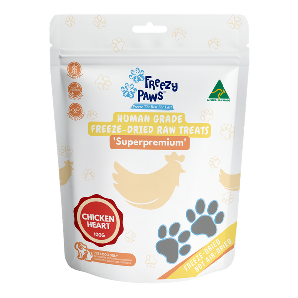 Freeze-Dried Raw Chicken Heart Treats (100g)