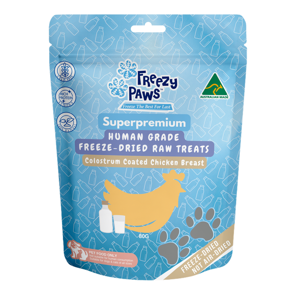 Freeze-Dried Raw Functional Training Treats - Chicken Breast w/Colostrum (80g)