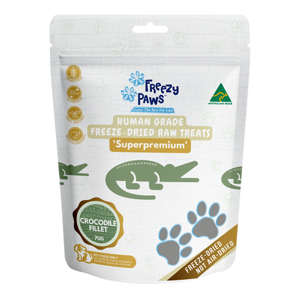 Freeze-Dried Raw Crocodile Fillet Treats (70g)