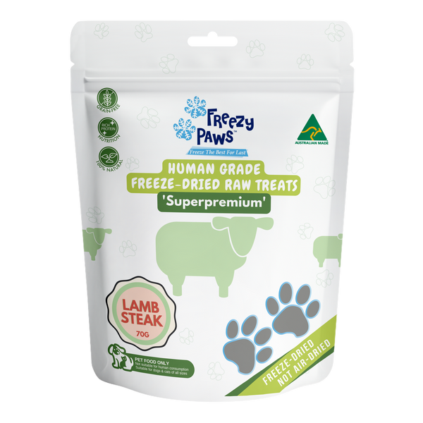 Freeze-Dried Raw Lamb Steak Treats (70g)