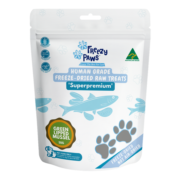 Freeze-Dried Raw NZ Green Lipped Mussels Treats (50g)