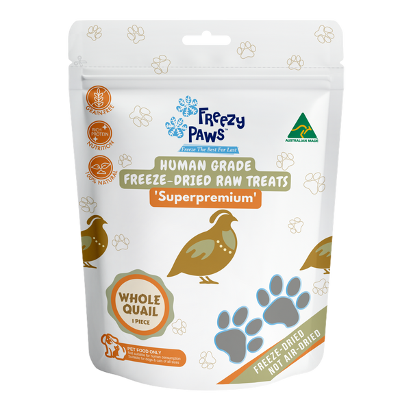 Freeze-Dried Raw Whole Quail Treat (1 piece)