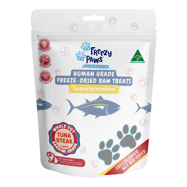 Freeze-Dried Raw Sashimi Grade Whole Tuna Steak Treat (1 piece)