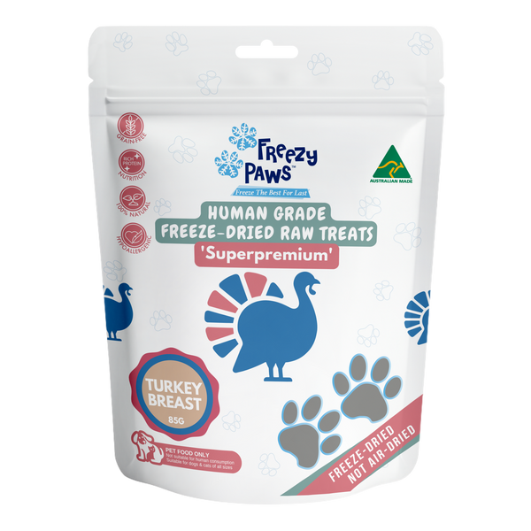 Freeze-Dried Raw Turkey Breast Treats (85g)
