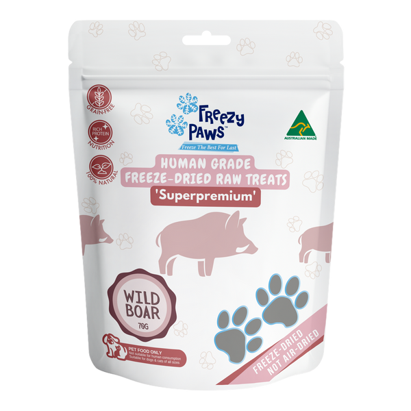Freeze-Dried Raw Wild Boar Treats (70g)