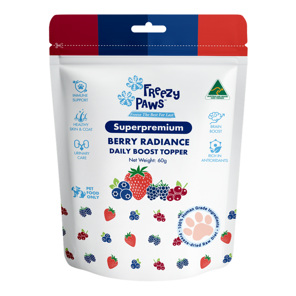 Freeze-Dried Berry Radiance Daily Boost Topper: Blueberry, Strawberry, Blackberry & Cranberry (60g)