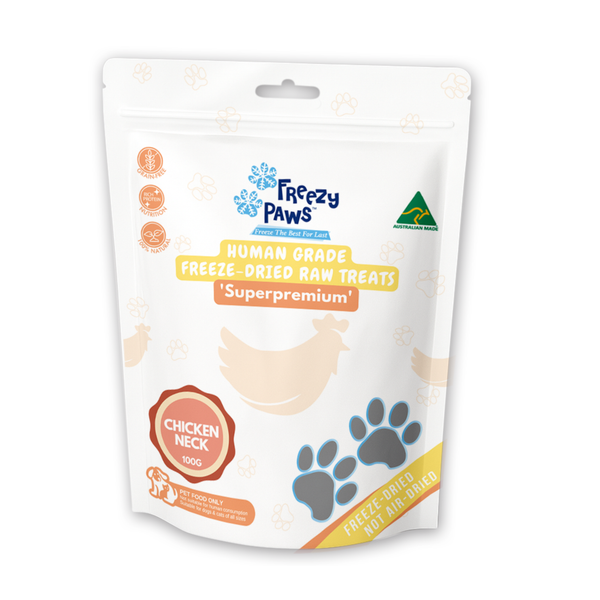 Freeze-Dried Raw Chicken Neck Treats (100g)