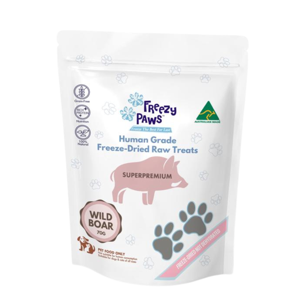 Freeze-Dried Raw Wild Boar Treats (70g)