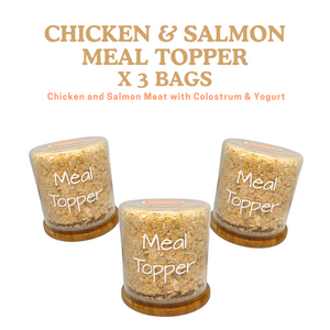 FP Human Grade Freeze-Dried Raw Meal Topper Chicken & Salmon w/Colostrum & Yogurt 80g x 3 bags (bulk buy 240g)
