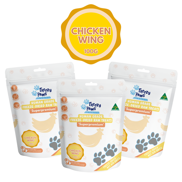Triple Deal - Freeze-Dried Raw Chicken Wings (100g x 3 Bags)