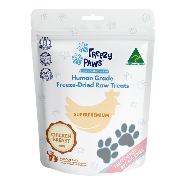 Freeze-Dried Raw Chicken Breast Treats (100g)