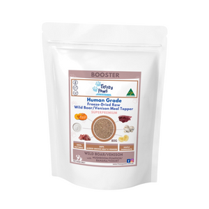 FP - Human Grade Freeze-Dried Raw Meal Toppers: Venison & Wild Boar w/Mushroom, Pumpkin, and Yogurt Mix (80g)