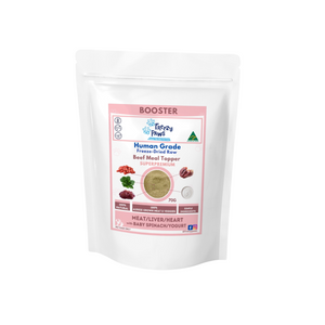 FP Human Grade Freeze-Dried Raw Beef Meal Toppers Mix: Liver, Meat, Heart, Spinach and Yogurt (80g)