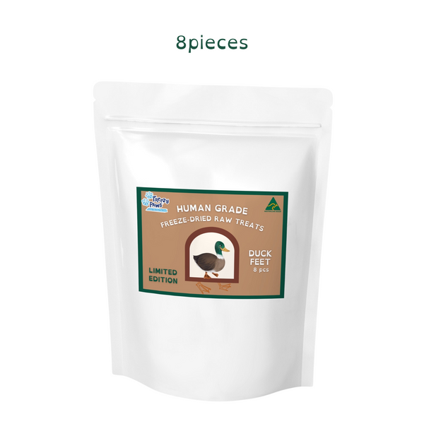 Freezy Paws Human Grade Freeze-Dried Raw Duck Feet Treats 8 pcs