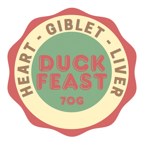 Freezy Paws Human Grade Freeze-Dried Raw Duck Feast (Liver, Heart & Gizzard) Treats (50g & 70g)