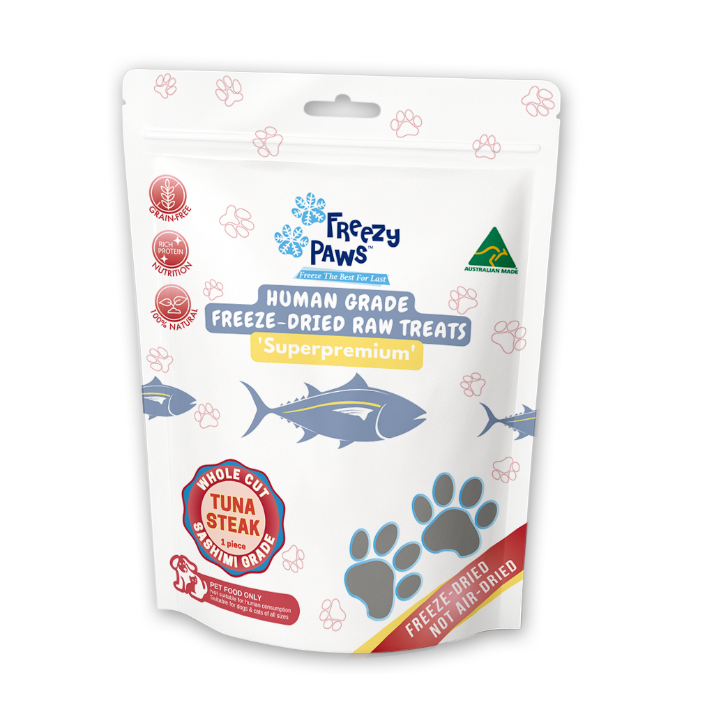 Freezy Paws Sashimi Grade Freeze-Dried Raw Tuna Steak (Whole Cut) Treats