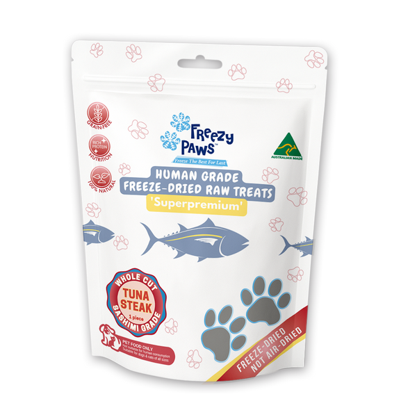 Freezy Paws Sashimi Grade Freeze-Dried Raw Tuna Steak (Whole Cut) Treats