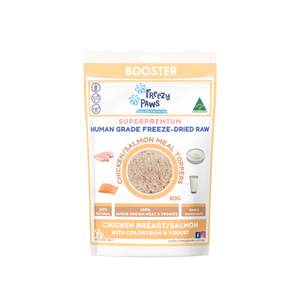 FP - Human Grade Freeze-Dried Raw Meal Topper: Chicken, Salmon w/Colostrum & Yogurt Mix (80g)