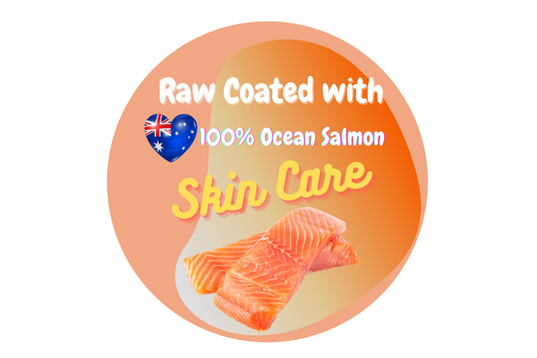 FreezyPaws Superpremium Human Grade Freeze-Dried Raw Salmon Coated Chicken Neck Treats 100g