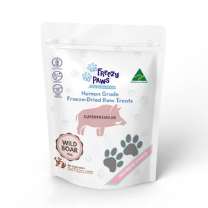 Freezy Paws Superpremium Human Grade Freeze-Dried Wild Boar Meat Raw Treats 70g