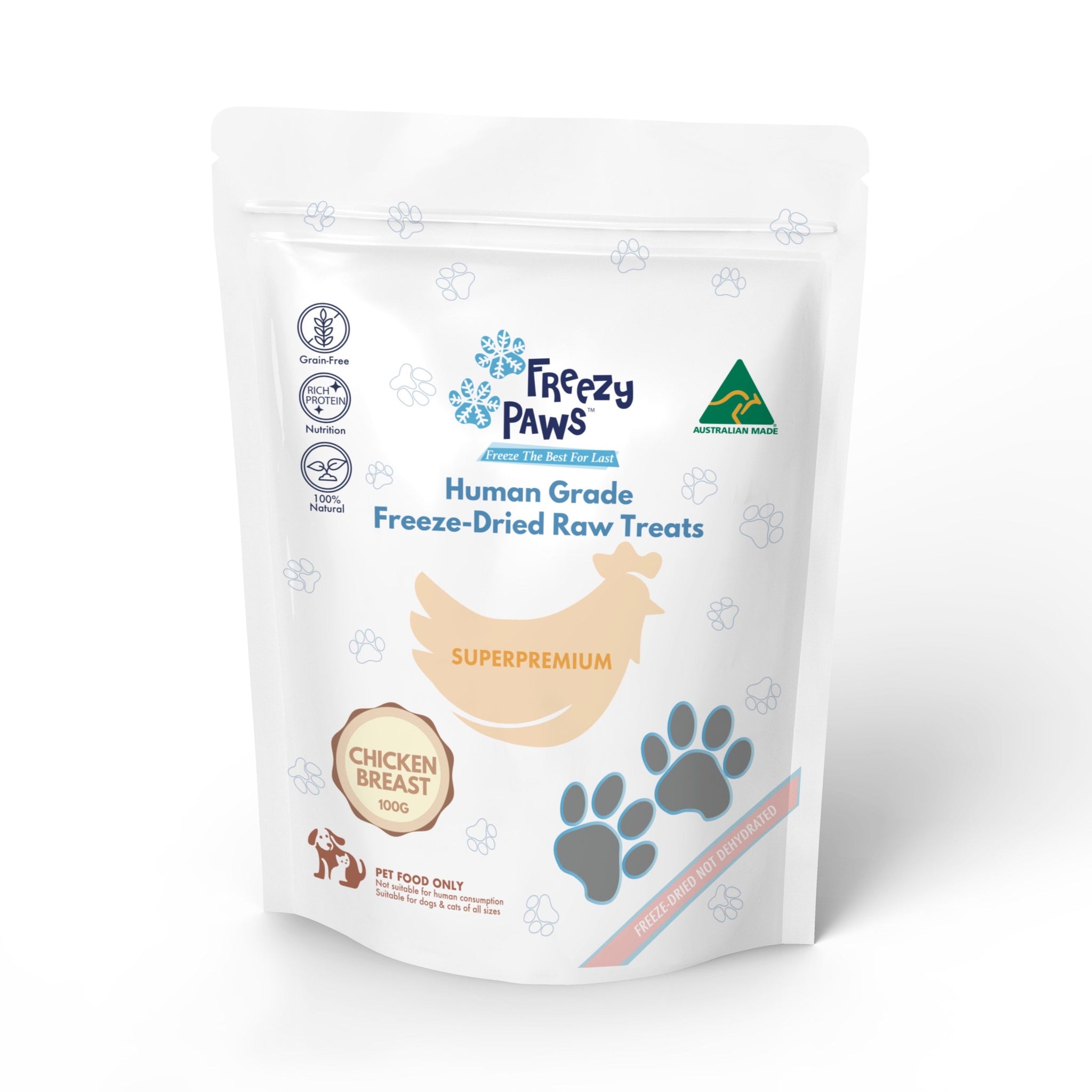 FP Human Grade Freeze-Dried Raw Chicken Breast Treats 100g