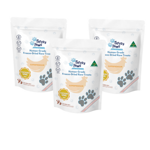 Freezy Paws Freeze-Dried Raw Chicken Wing Combo - Human Grade Freeze-Dried Chicken Wing Treats 100g x 3
