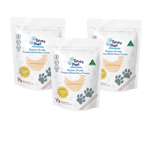 Freezy Paws Superpremium Human Grade Freeze-Dried Chicken Wing Treats 100g x 3 (TRIPLE PACK DEAL)