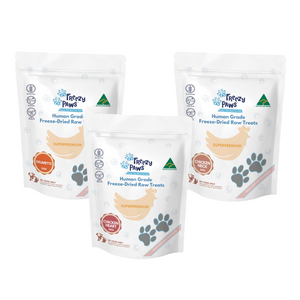 Chicken Dental Care Combo - FP Human Grade Freeze-Dried Raw Treats 100g x 3: Chicken Drumette, Chicken Neck & Chicken Heart