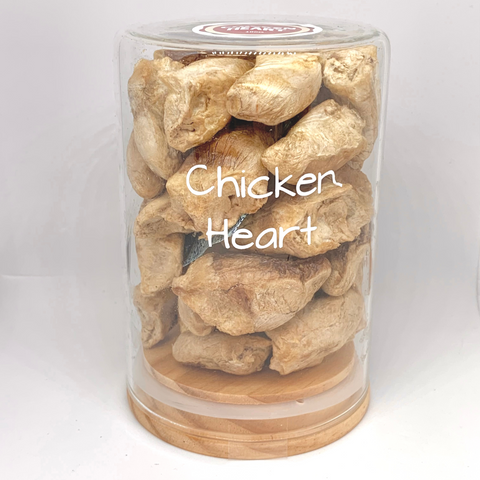 FreezyPaws Superpremium Human Grade Freeze-Dried Chicken Heart Raw Treats 100g